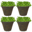 Sunnydaze Franklin Polyresin Outdoor Flowerpot Planter