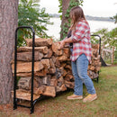 Sunnydaze Outdoor Steel Firewood Log Rack - 8'