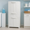 Sunnydaze Plastic Garage Storage Cabinet with 2 Adjustable Shelves