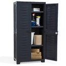 Sunnydaze Plastic Lockable Storage Cabinet with 3 Adjustable Shelves