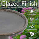 Sunnydaze Glazed Ceramic Outdoor Bird Bath