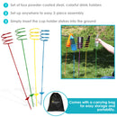 Sunnydaze Heavy-Duty Outdoor Drink Holder Stakes
