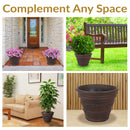 Sunnydaze Laurel Polyresin Outdoor Flowerpot Planter - Rust - 13"
