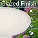 Sunnydaze Glazed Ceramic Outdoor Bird Bath