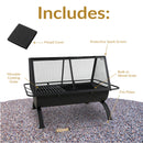 Sunnydaze 36" Northland Outdoor Fire Pit with Grill and Spark Screen