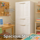 Sunnydaze Plastic Garage Storage Cabinet with 2 Adjustable Shelves