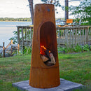 Sunnydaze Santa Fe Steel Chiminea with Rustic Finish - 50"