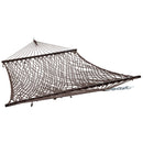 Sunnydaze Double Wide 2-Person Spreader Bar Rope Hammock