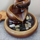 Sunnydaze Tiered Vessels Ceramic Indoor Water Fountain - 10"