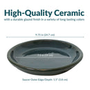 Sunnydaze Set of 2 Glazed Ceramic Planter Saucers