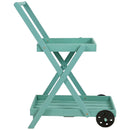 Sunnydaze 2-Tiered Flower Garden Cart - 34” H - Robin Egg Blue