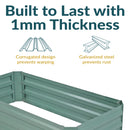 Sunnydaze Galvanized Steel Raised Garden Bed