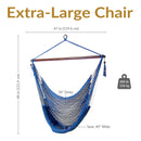 Sunnydaze Outdoor Extra Large Caribbean Polyester Rope Hammock Chair
