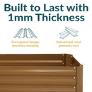 Sunnydaze Galvanized Steel Raised Garden Bed