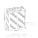 Sunnydaze Patio Trash Can with Lid