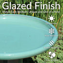 Sunnydaze Glazed Ceramic Outdoor Bird Bath