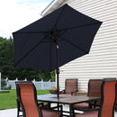 Sunnydaze Aluminum Outdoor Patio Umbrella with Tilt and Crank