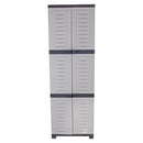Sunnydaze 4-Shelf Plastic Lockable Storage Cabinet - 72"