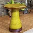 Sunnydaze Glazed Ceramic Outdoor Bird Bath