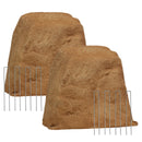 Sunnydaze Flat-Top Artificial Landscape Rock Cover with Stakes