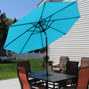 Sunnydaze Aluminum Outdoor Patio Umbrella with Tilt and Crank