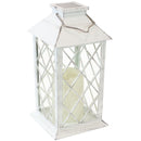Sunnydaze Concord Outdoor Decorative Solar Powered Candle Lantern - LED Light - 11-Inch