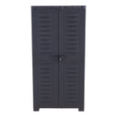 Sunnydaze Plastic Lockable Storage Cabinet with 3 Adjustable Shelves