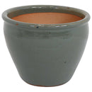 Sunnydaze Chalet High-Fired Glazed Ceramic Planter - 15-Inch