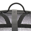 Outdoor fire pit spark screen features a handles that allows easy removal and adjusting.