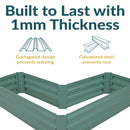 Sunnydaze Galvanized Steel L-Shaped Raised Garden Bed