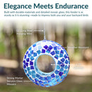 Sunnydaze Mosaic Fly-Through Hanging Bird Feeder