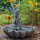 Sunnydaze Fairy Shell Outdoor Water Fountain - 30" H