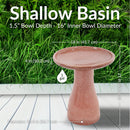 Sunnydaze Glazed Ceramic Outdoor Bird Bath