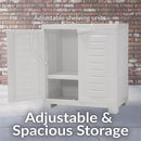 Sunnydaze Plastic Garage Storage Cabinet with Adjustable Shelf