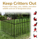 Sunnydaze 2-Piece Gothic Iron Decorative Garden Border Fence - Black