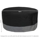 Sunnydaze Round Outdoor Cover for Fire Pit - UV-Resistant
