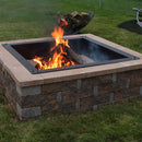 Sunnydaze Steel Square Fire Pit Ring Insert
