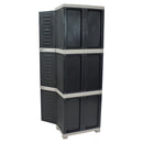 Sunnydaze 4-Shelf Plastic Lockable Storage Cabinet - 72"