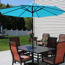 Sunnydaze Aluminum Outdoor Patio Umbrella with Tilt and Crank