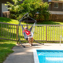 Sunnydaze Outdoor Extra Large Caribbean Polyester Rope Hammock Chair