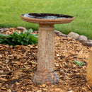 Sunnydaze Toulon Outdoor Ceramic Bird Bath - 24.5" H
