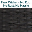 Sunnydaze Indoor/Outdoor Resin Rattan 75-Gallon Deck Box