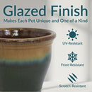 Sunnydaze Studio Glazed Ceramic Planter with Drainage