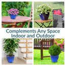 Sunnydaze Resort Glazed Ceramic Planter