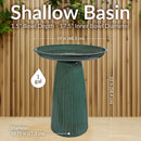 Sunnydaze Gleeful Garden Metal Outdoor Bird Bath - UV-Resistant Finish