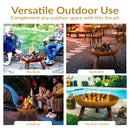 Sunnydaze Rustic Cast Iron Fire Pit Bowl with Stand
