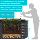 Sunnydaze Stackable Galvalume Steel Raised Garden Bed - Oval