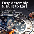 Sunnydaze Crossweave Wood-Burning Fire Pit with Spark Screen and Poker