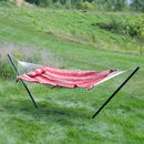 Sunnydaze Rope Hammock with 12' Steel Stand, Pad, and Pillow