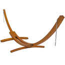 Sunnydaze Solid Wooden Hammock Stand with Curved Arc - 400 Pound Capacity